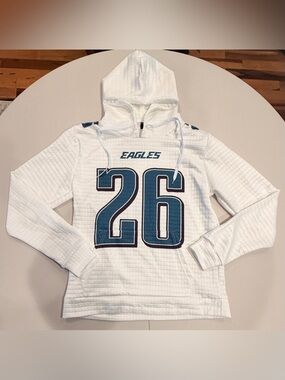 5 to 9 Style | unisex Philadelphia Eagles/Barkley waffle hoodie. Size: S.